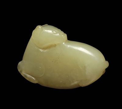 Figura di Cavallo Scolpito in Giada Gialla, Cina, Dinastia Ming, XVII Secolo