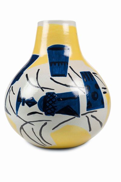 Guerrino Tramonti, Grande vaso in ceramica maiolicata, Faenza, 1950 ca.