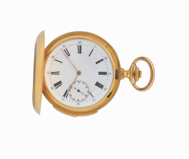 J. LAFORGE, Geneve,cassa No.52613, 18K yellow gold keyless pocket watch with minute repeater. Made circa 1900  - Auction Watches and Pocket Watches - Cambi Casa d'Aste