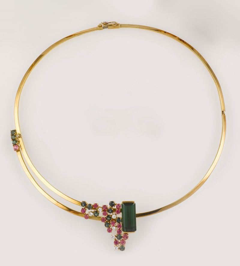 A tourmaline and gold necklace  - Auction Jewels - II - Cambi Casa d'Aste