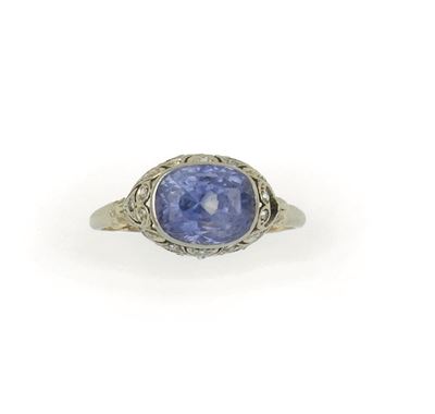 Anello con Zaffiro Sri Lanka Non Scaldato