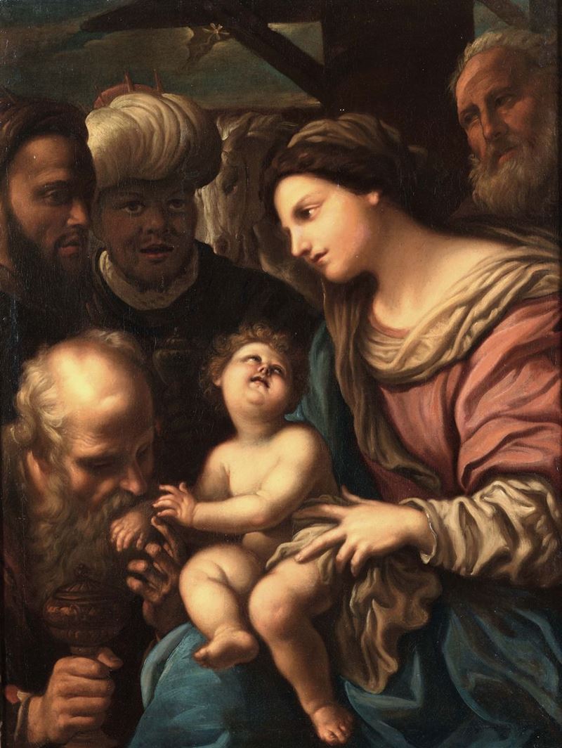 Scuola del XVII secolo Sacra Famiglia  - Auction Old Masters Paintings - I - Cambi Casa d'Aste