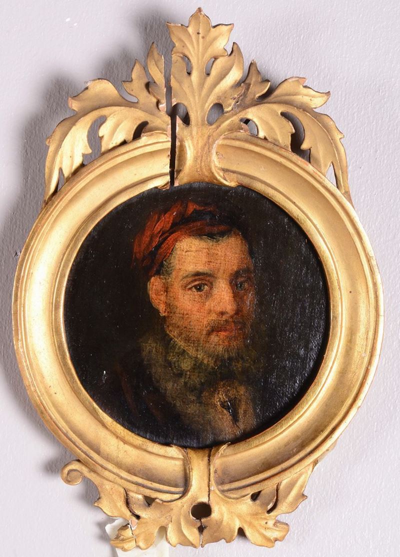 Scuola francese del XIX secolo Ritratto virile  - Asta Antiquariato - Cambi Casa d'Aste