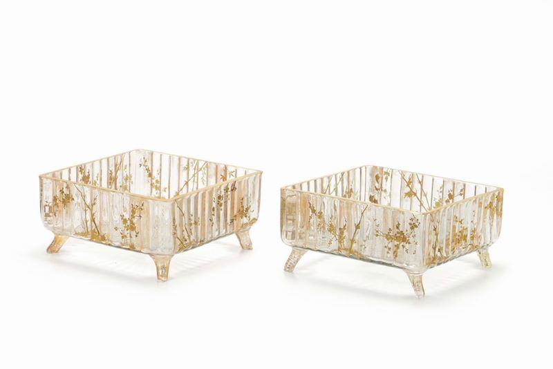 Coppia di centrotavola in vetro  - Auction Asta a Tempo Antiquariato - II - Cambi Casa d'Aste