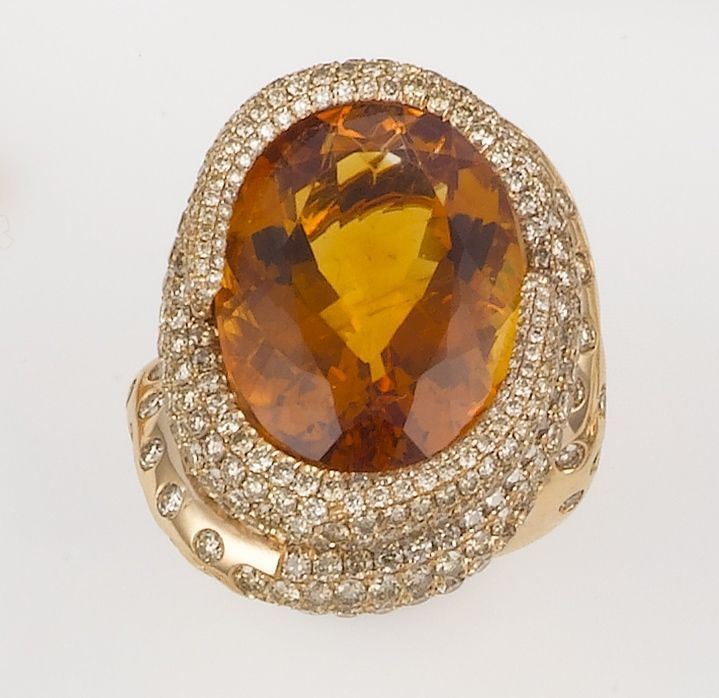 A citrine and diamond ring. Brarda  - Auction Jewels - II - Cambi Casa d'Aste