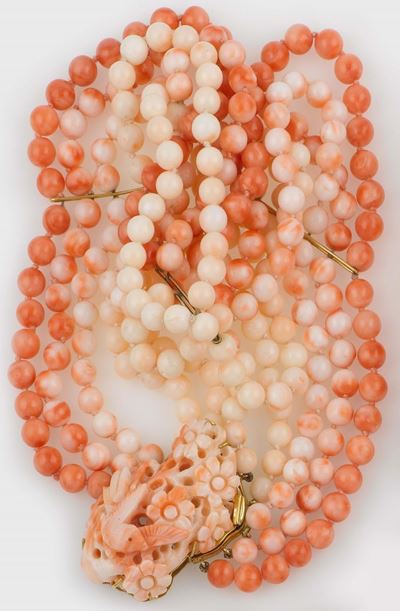 Collana in Corallo Bicolore