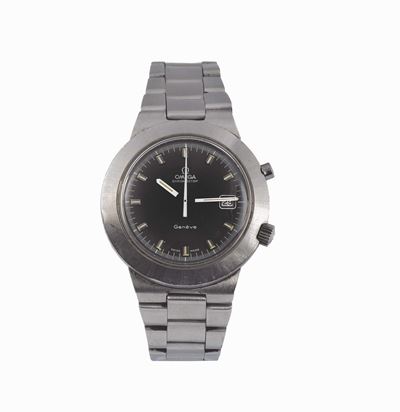 Omega, Geneve, Chronostop, Ref. 145.009, in Acciaio, Impermeabile, con Datario, Funzione Cronogra...