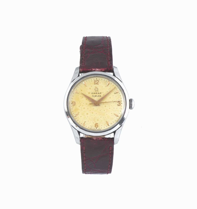 OMEGA, Turler, movement No.12800580, Ref. 2640, stainless steel wristwatch. Made circa 1950  - Auction Watches and Pocket Watches - Cambi Casa d'Aste