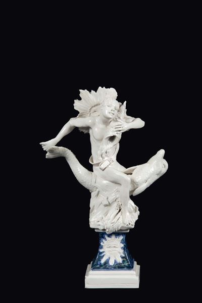 Andrea Spadini, Giovinetto a cavallo di un delfino (ceramica maiolicata)