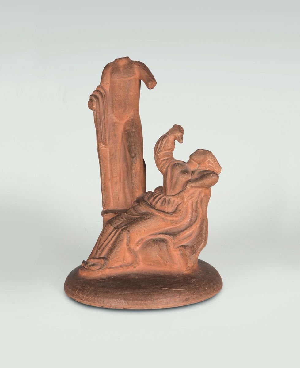 Arturo Martini, Il suicidio della donna romantica (1925 ca.), gruppo plastico in terracotta non s...