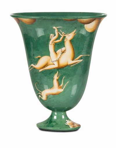 Richard Ginori, Vaso serie “Venatoria” in terracotta maiolicata (Gio Ponti, Sesto Fiorentino, 193...