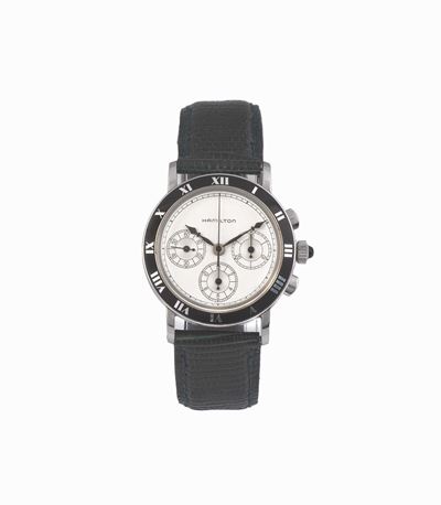 Hamilton, Watch&co., Piping Rock, Orologio da Polso, in Acciaio, Cronografo. Realizzato nel 1990 ...
