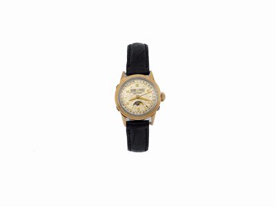 Movado, Orologio da Polso, in Acciaio e Laminato Oro con Triplo Calendario e Fasi Lunari. Realizz...