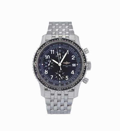 Breitling, Aviastar, Ref.a13024, Case No.3262, Orologio da Polso, in Acciaio, con Datario e Bracc...