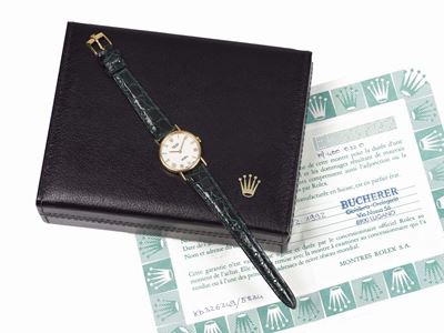 Rolex, Genève, Cellini, Orologio da Polso, da Donna, in Oro Giallo 18k con Fibbia Originale in Or...