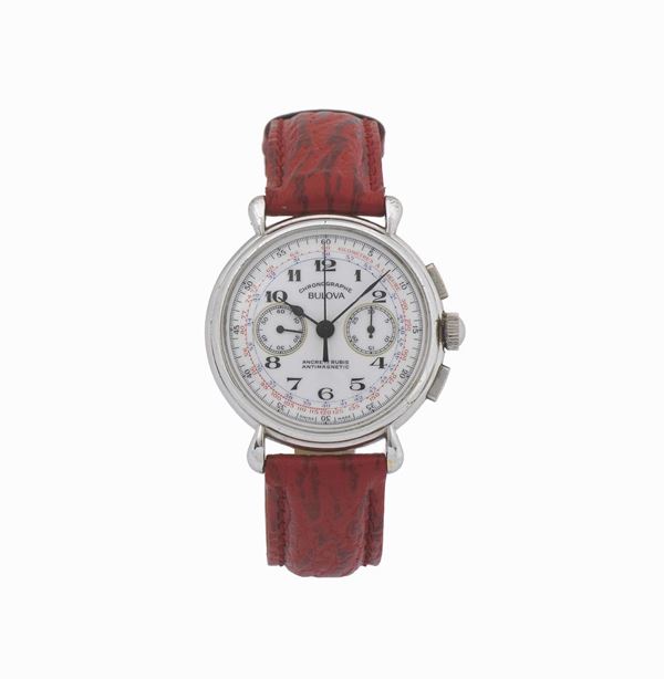 BULOVA, Chronographe, Antimagnetic, stainless steel chronograph wristwatch.