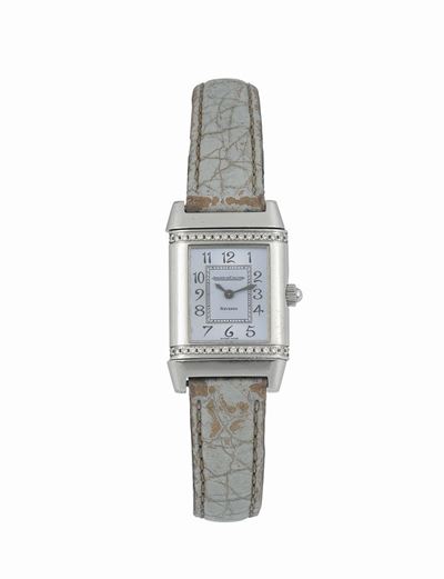 Jaeger Lecoultre, Reverso, Orologio da Polso, da Donna,al Quarzo, in Acciaio e Diamanti, Reversib...