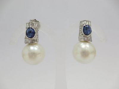 Orecchini con Perle e Zaffiri