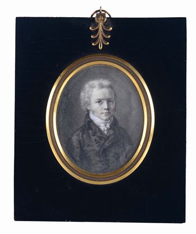 Miniatura Raffigurante Ritratto Maschile, XIX Secolo