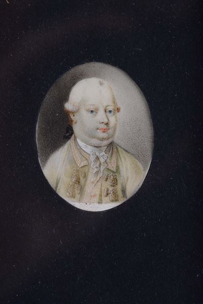 Miniatura Raffigurante Ritratto Maschile, XIX Secolo Firmata Wittemberg