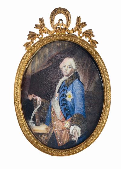 Miniatura Raffigurante Ritratto di Luigi XVI, XIX Secolo