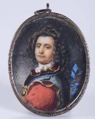 Miniatura Raffigurante Ritratto di Luigi XIV, XIX Secolo