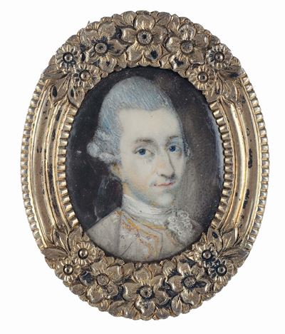 Miniatura Raffigurante Ritratto Maschile, Seconda Metà del XVIII Secolo