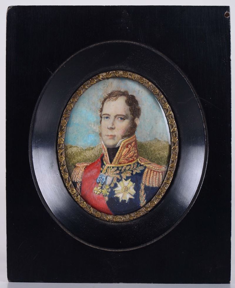 Miniatura raffigurate ritratto di Mar Ney, XIX secolo  - Asta Antiquariato - II - Cambi Casa d'Aste