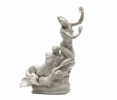 KPM, Tritone e la Nereide, disegno di Paul Scheurich (1883-1945), Berlino, 1918 ca.