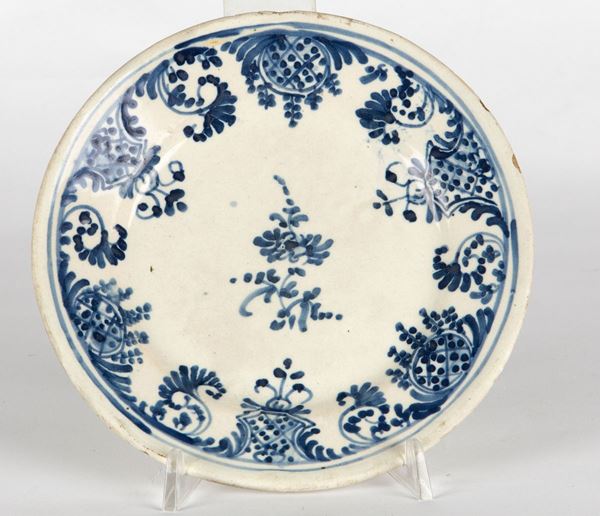 A maiolica dish, Savona, workshop from the first half of the 18th century