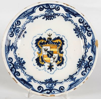 Piatto, Savona, Bottega Savonese della Prima Metà del XVIII Secolo