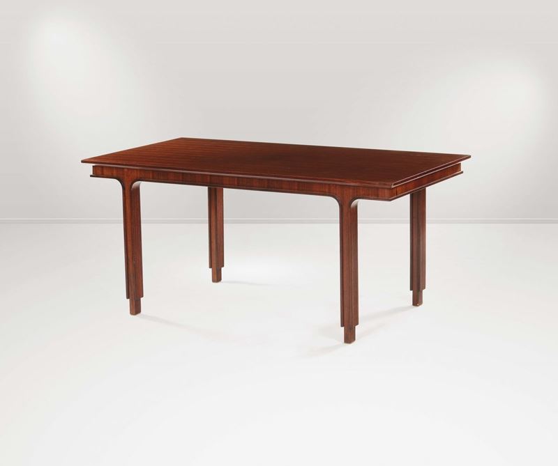 Tavolo con struttura e piano in legno. Prod. Stilwood, Italia, 1950 ca.  - Auction Design - Cambi Casa d'Aste