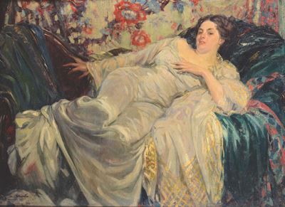 Ulisse Caputo (1872-1948)figura Semi Sdraiata