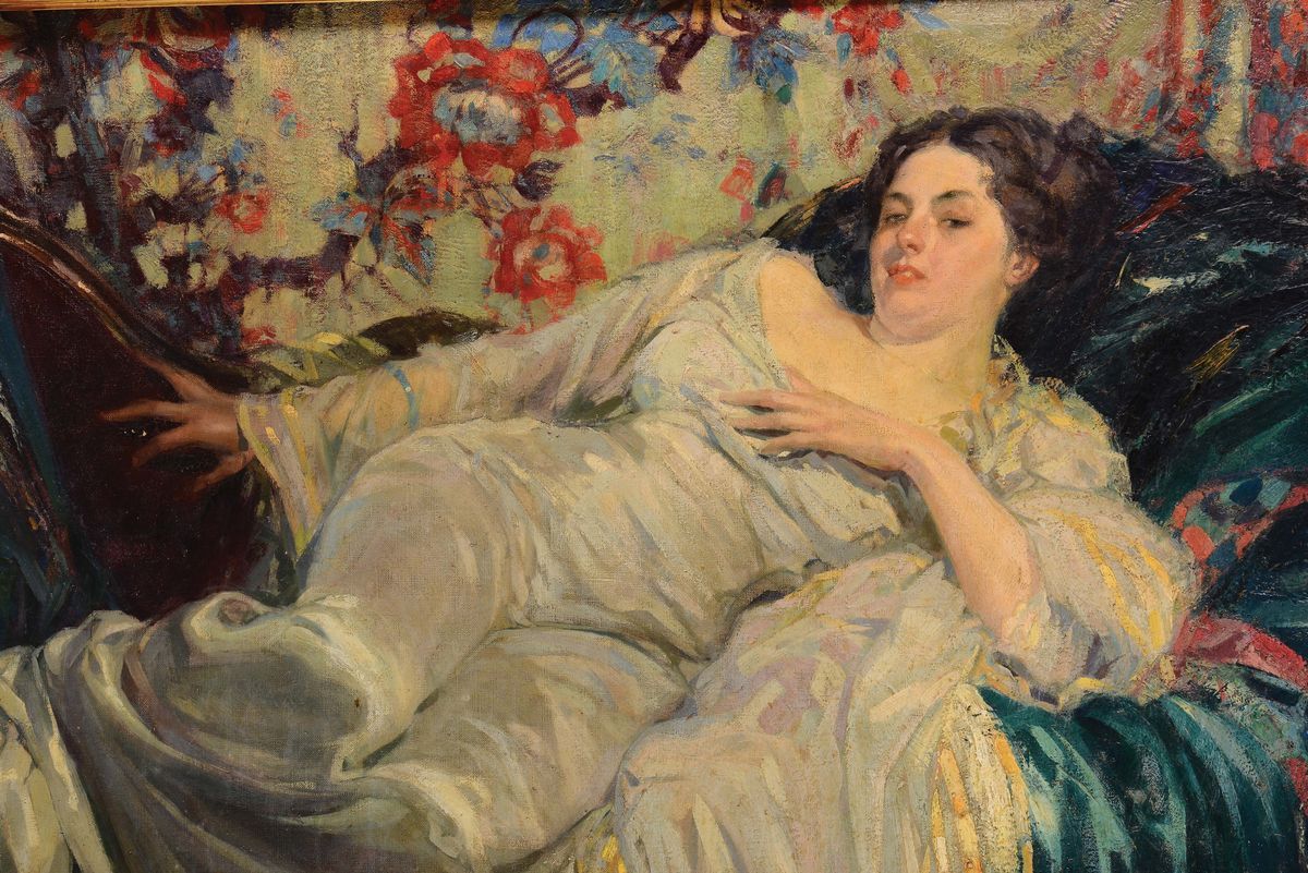 Ulisse Caputo (1872-1948)figura Semi Sdraiata