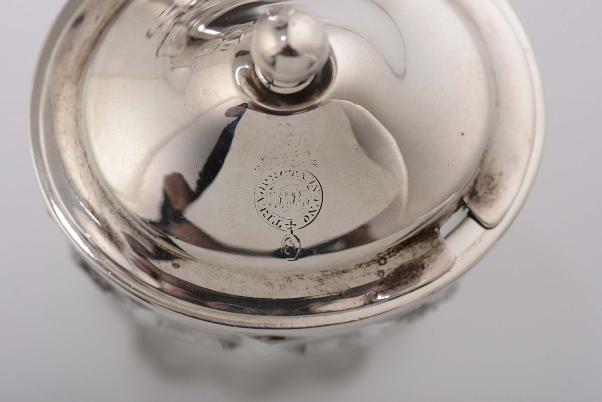 Importante Cruet in Argento e Vetro Molato, Argentiere Paul Storr, Londra 1799