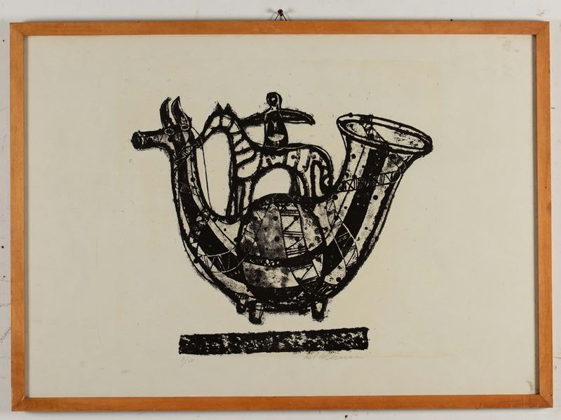 Grafica arcaica con firma di difficile lettura  - Auction Fine Art - Cambi Casa d'Aste