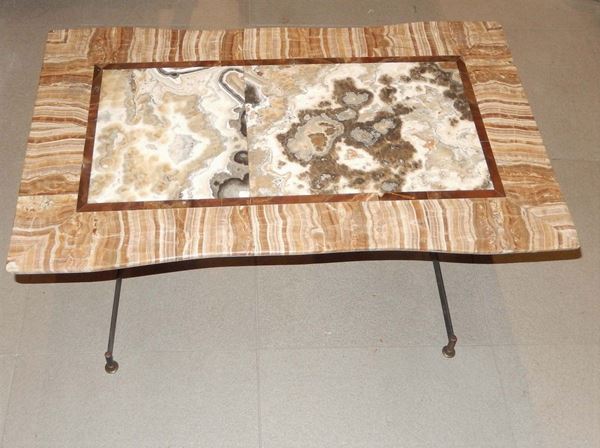 Tavolino anni 50 con piano in marmo