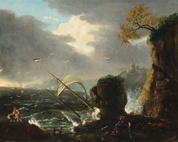 Joseph Vernet (1714-1789), nei modi di Marina in tempesta
