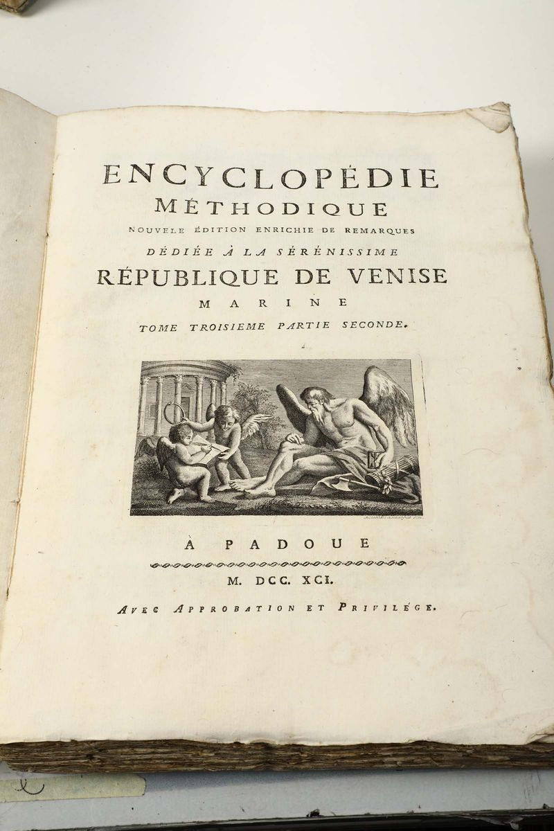 Marineria- Dizionarioencyclopédie Méthodique...de Marine, Padova, 1784-1791, 3 Tomi in 6 Volumi