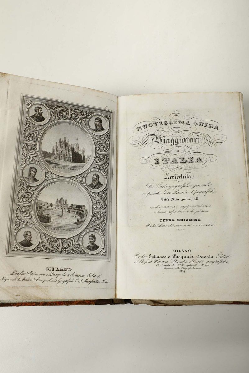 Artaria, Paquale e Epimaconuovissima Guida dei Viaggiatori in Italia..., Milano, 1834