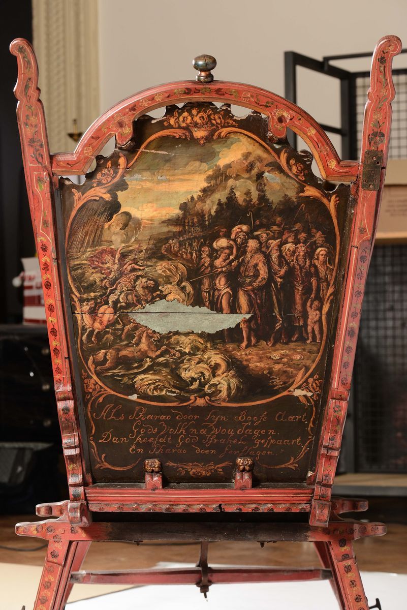 Slitta Laccata in Legno, Germania XX Secolo