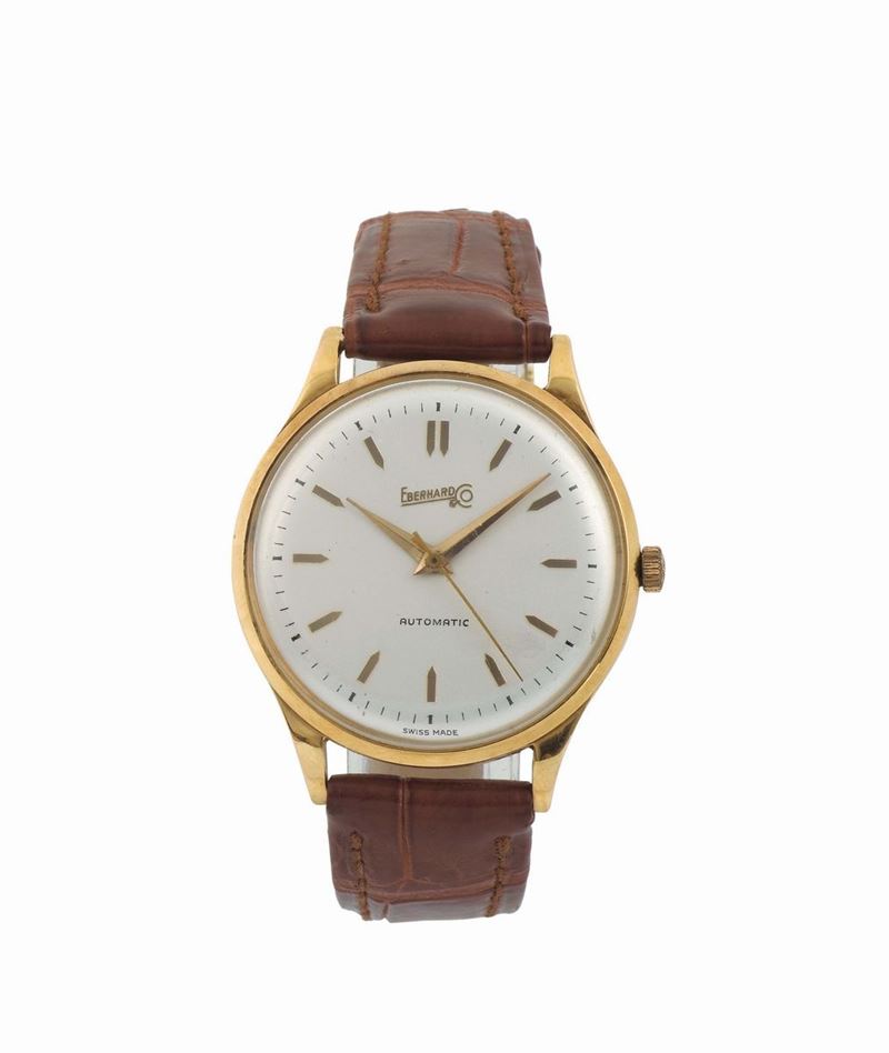 EBERHARD, cassa No. 642493, orologio da polso,automatico, in oro giallo 18K. Realizzato nel 1960 circa  - Asta Orologi da Polso e da Tasca - Cambi Casa d'Aste