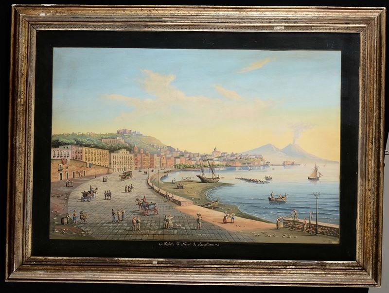 Anonimo del XX secolo Veduta di Napoli da Magellina  - Auction Fine Art - Cambi Casa d'Aste