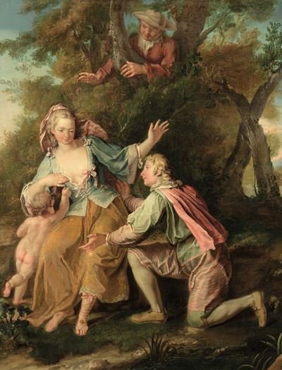 Louis-michel Van Loo (tolone 1707 - Parigi 1771)figure nel Bosco