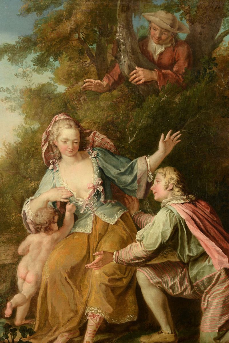 Louis-michel Van Loo (tolone 1707 - Parigi 1771)figure nel Bosco