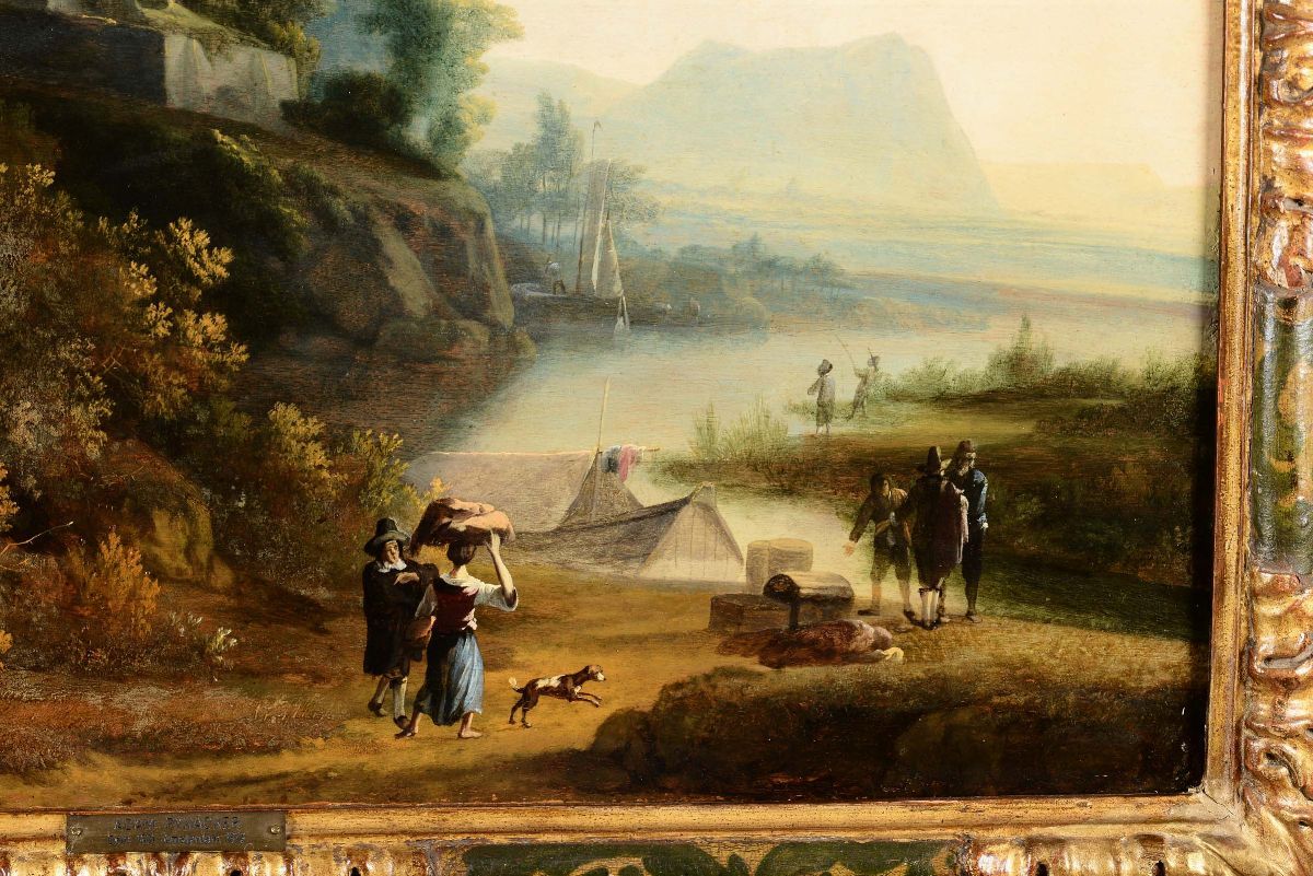 Adam Pynacker (delft 1620 - Amsterdam 1673)paesaggio