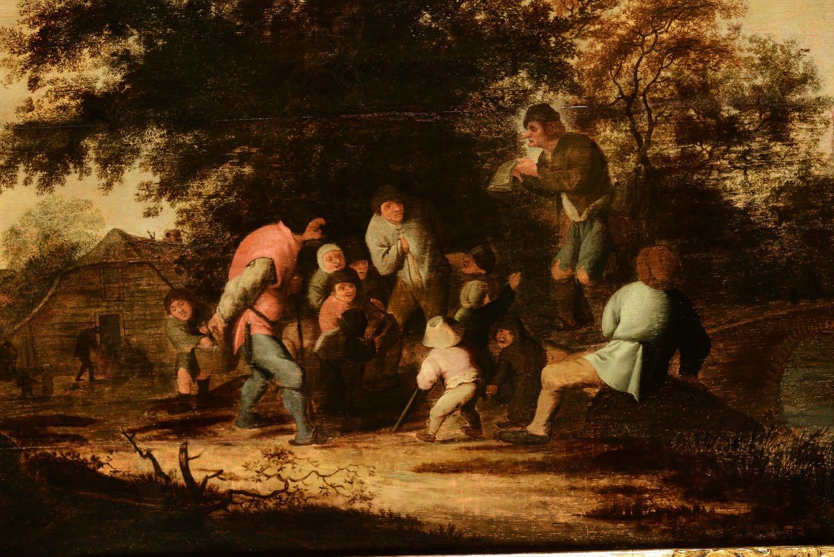 Isaac Van Ostade (haarlem 1621-1649)paesaggio con Figure