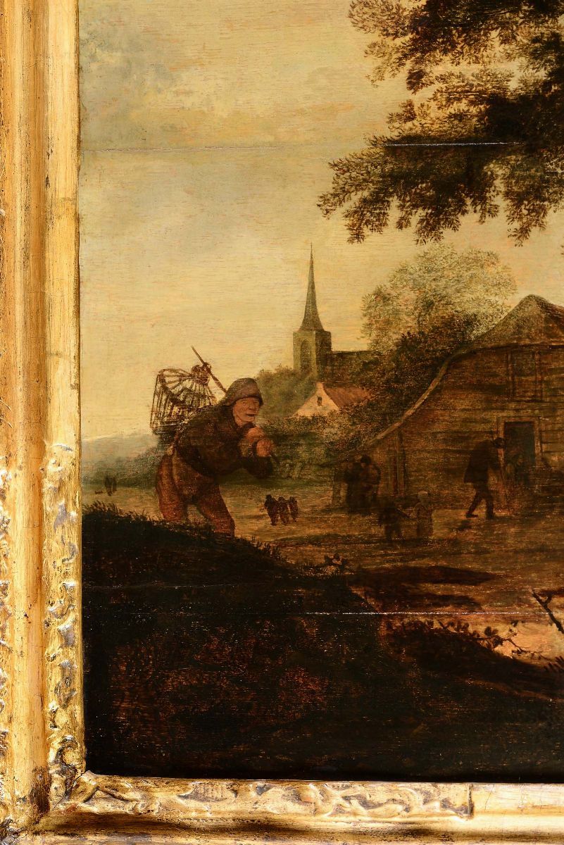 Isaac Van Ostade (haarlem 1621-1649)paesaggio con Figure