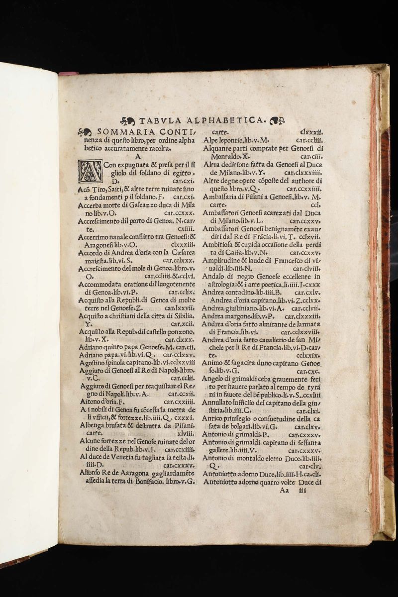 Giustiniani, Agostinocastigatissimi Annali della Città di Genova..genova, Antonio Bellone, 1537