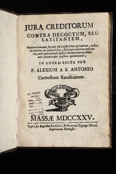 P.alexium a S.antoniojura Creditorum Contra Decoctum,seu Latitantem..massae,jo.baptistae Frediani...